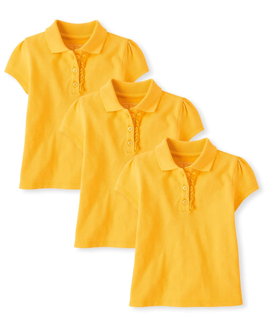 The Children's Place - Polos de piqué de Manga Corta con Volantes para