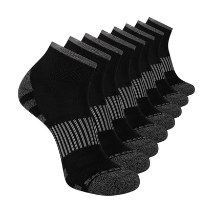Skechers 8-pack Work Collection Quarter Crew Socks, Extended Cushion & Mesh Ventilation Calcetines Hombre