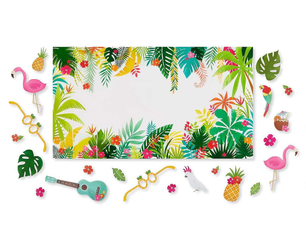 American Greetings Tropical Luau Platos de Fiesta Grandes, 9 Pulgadas, 36 Piezas - Apoyos y telón de fondo para cabina de fotos