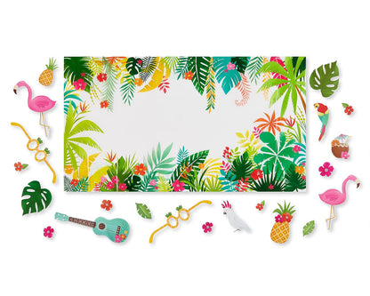 American Greetings Tropical Luau Platos de Fiesta Grandes, 9 Pulgadas, 36 Piezas - Apoyos y telón de fondo para cabina de fotos