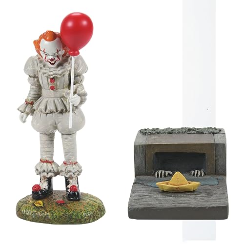 Department 56 Snow Village Accessories Halloween IT Capítulo Two Pennywise and The SS Georgie Set de Figuras estándar, Multicolor
