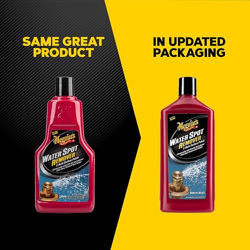 Meguiar's Oficial Classic Removedor De Marcas De Agua A3714 473 ml | Removedor de manchas de agua y pulido, elimina las manchas de agua de la pintura, el vidrio y el cromo