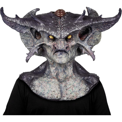 Ghoulish Productions Máscara De Látex Warlord, Accesorio Látex Cosplay Alíen, Disfraz Aterrador para Halloween y Fiestas Temáticas, Cosplay Extraterrestre, Diseño Artesanal Head Mask