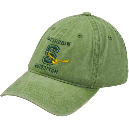 Harry Potter Harry Potter Dad Hat, Quidditch Women's Adjustable Cotton Baseball Cap with Curved Brim Gorra de béisbol Unisex Adulto - Talla Única - Slytherin
