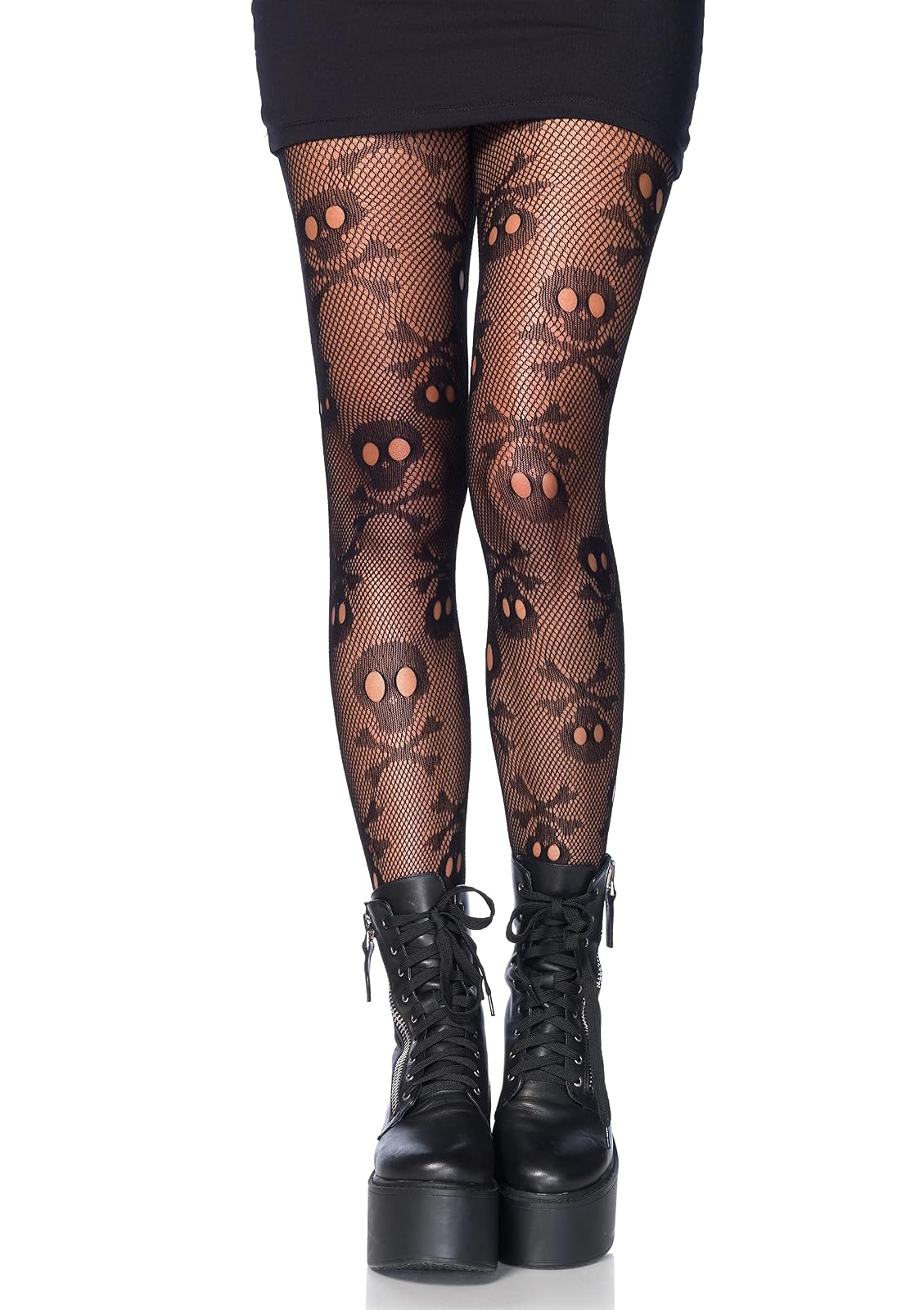 Leg Avenue - Pantalones altos para enfermeras de rejilla para mujer - Negro