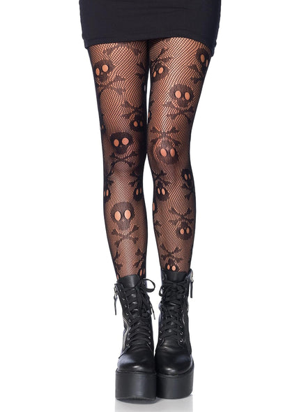 Leg Avenue - Pantalones altos para enfermeras de rejilla para mujer - Negro