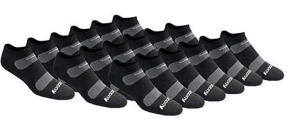 Saucony Saucony Men's 6 Pair Performance Comfort Fit No-show Socks, Hombre