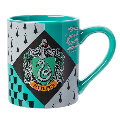 Silver Buffalo HP7032 Harry Potter Taza de cerámica con escudo de Slytherin House, 414 ml