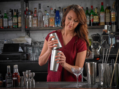 Barfly M37007 - Mezclador para cóctel, pequeño, 532 ml, acero inoxidable, Acero inoxidable, Set (18 oz And 28 oz), 1