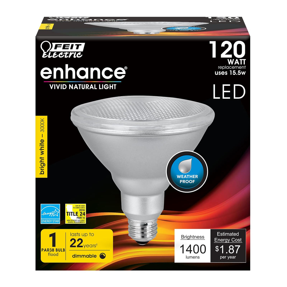 FEIT Electric PAR38DM/1400/930CA foco LED PAR38, reflector interior, producto específico