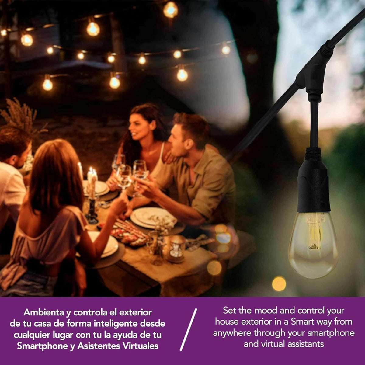 Lloyd's Serie de Focos LED RGB Exterior WiFi Compatible Alexa y Google