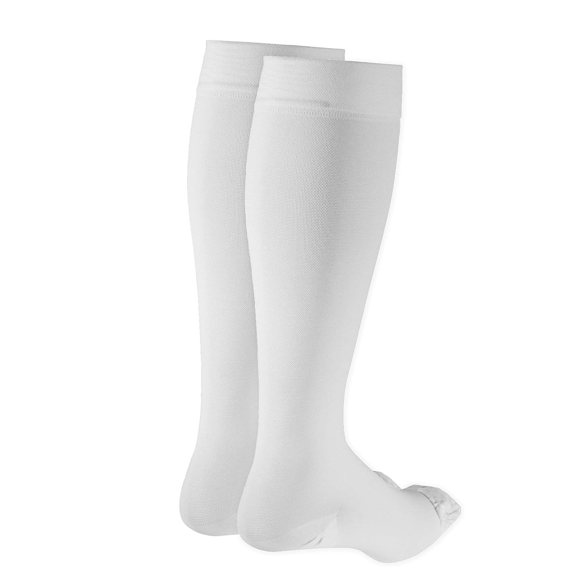 Truform 20-30 Mmhg Compression Stockings For Men And Women, Knee High Length, Closed Toe White, Pack of 1