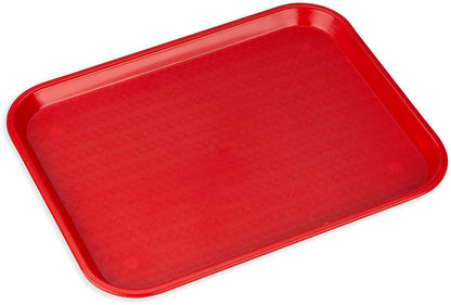 Carlisle Bandeja de Cafetería de Plástico Antideslizante - Rojo - - 17.9" x 14" x 1" - Cafe®