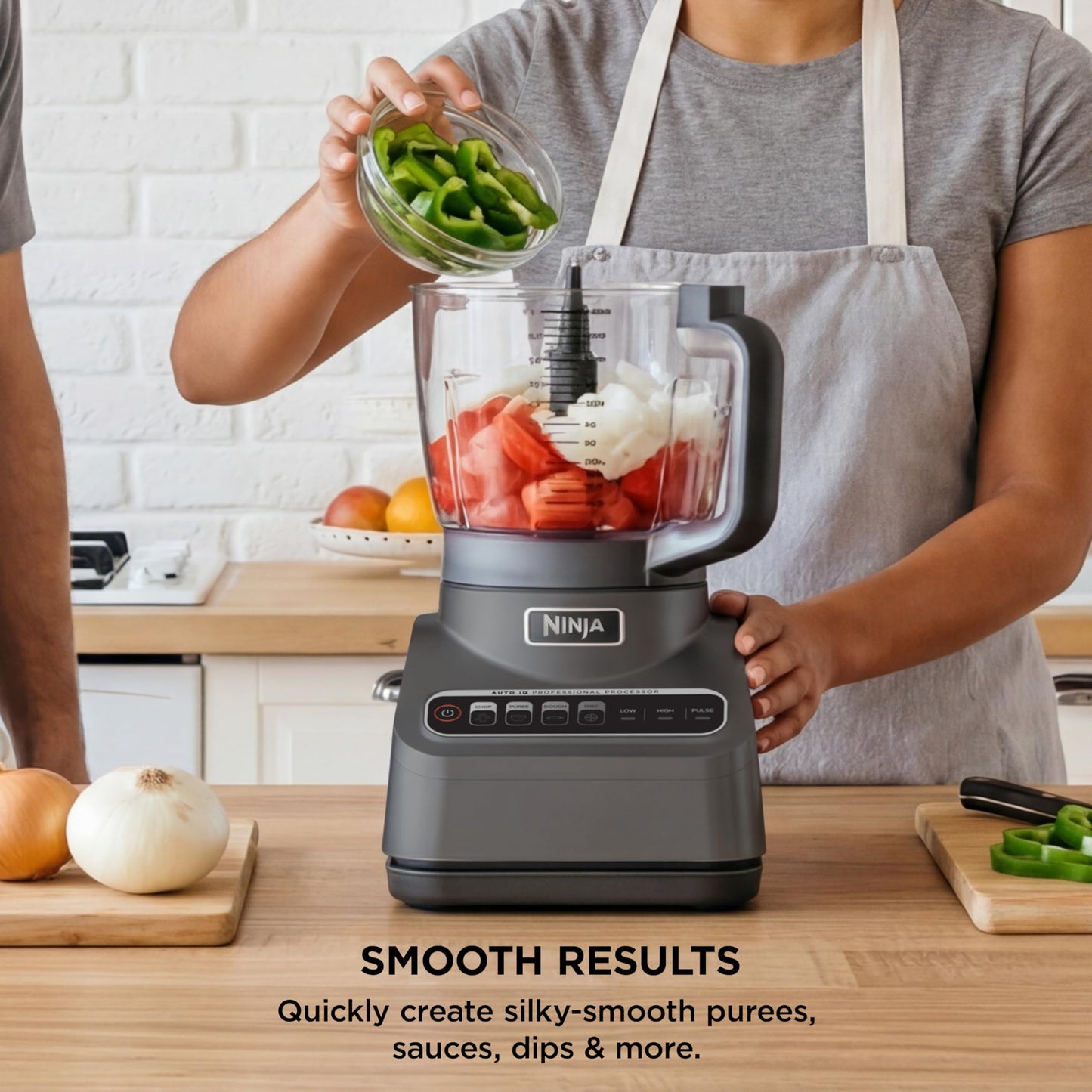 Procesador de alimentos ninja Professional Plus, 1000 vatios pico, 4 funciones para cortar, rebanar, purés y masa con tazón de procesador de 9 tazas, 3 cuchillas, conducto de alimentos y empujador,