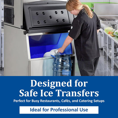 San Jamar Saf-T-Bolsa de Hielo con Colgador para Máquina de Hielo, Policarbonato, 6 Galones, Azul, Paquete de 2