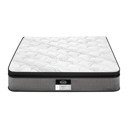 Colchón Individual America Vanity, Resortes Infiniti, Colchoneta Pillow Top, Soporte Ortopédico, Confort Medio
