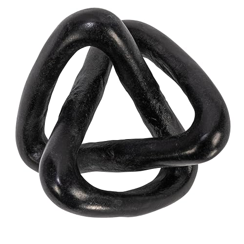 Creative Co-Op - Nudo Decorativo Moderno de mármol, Color Negro