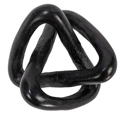 Creative Co-Op - Nudo Decorativo Moderno de mármol, Color Negro