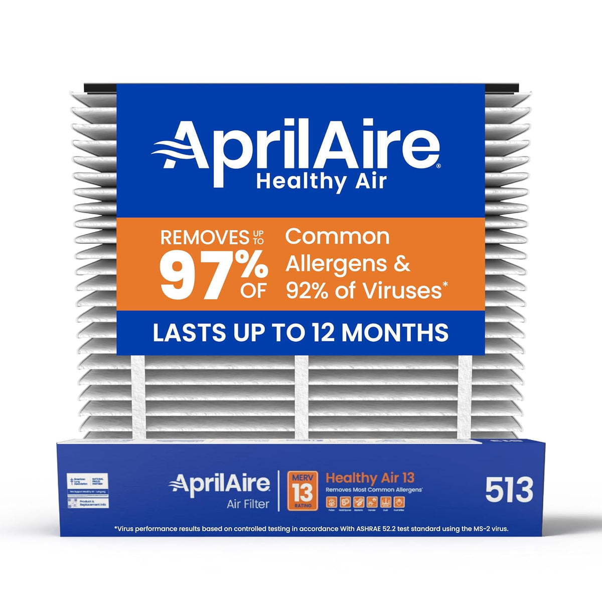 AprilAire 513 - Filtro de repuesto para purificadores de aire AprilAire para toda la casa, MERV 13, alergia saludable en el hogar, filtro de aire de 31 x 28 x 4 (paquete de 2)