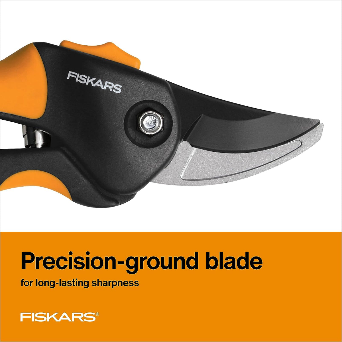 Fiskars - Tijeras de poda de derivación, cortador de ramas con capacidad de corte de 5/8 pulgadas, tijeras de jardín con hoja de acero afilada, resistentes a la corrosión, podadoras ergonómicas con