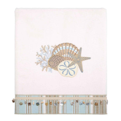Avanti Linens by The Sea Toalla de Manos, Blanco, Toalla de baño, 1 | 100% algodón, suave y absorbente, felpa de felpa, de secado rápido, lavable a máquina, esencial para el baño diario