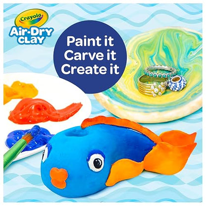 Crayola Arcilla Seca al Aire (5 Libras), Suministros para Profesores | Imprescindibles para el aula, suministros escolares para profesores, arcilla de modelado blanco natural para niños