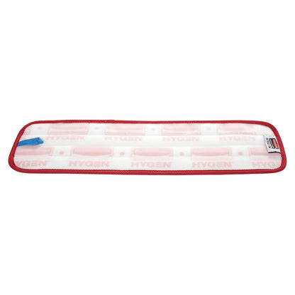 Rubbermaid Commercial Products HYGEN - Almohadilla para la cabeza de la trapeador húmeda de microfibra, 18 pulgadas, color rojo, para limpieza profesional y limpieza de suelos industriales de alta