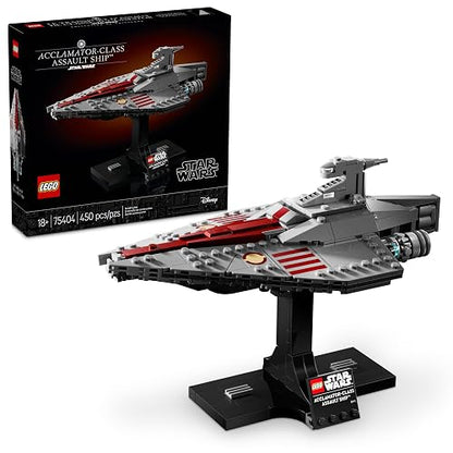 LEGO® Star Wars: El Ataque de los Clones Nave de Asalto Clase Acclamator Modelo de Nave Espacial para Construir, exhibir y coleccionar, vehículo, Regalo Creativo para Adultos 75404