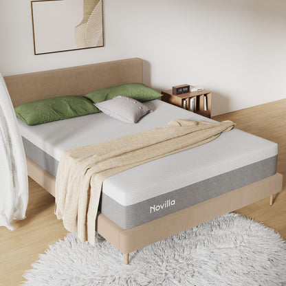 Novilla Colchón Individual XL, colchón de Espuma viscoelástica de Gel de 6 Pulgadas para un sueño Fresco y Alivio de la presión, tamaño Individual XL en una Caja, Bliss