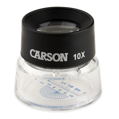 Carson LumiLoupe 10X Power Stand Magnifier With Dual Lens (LL-20)