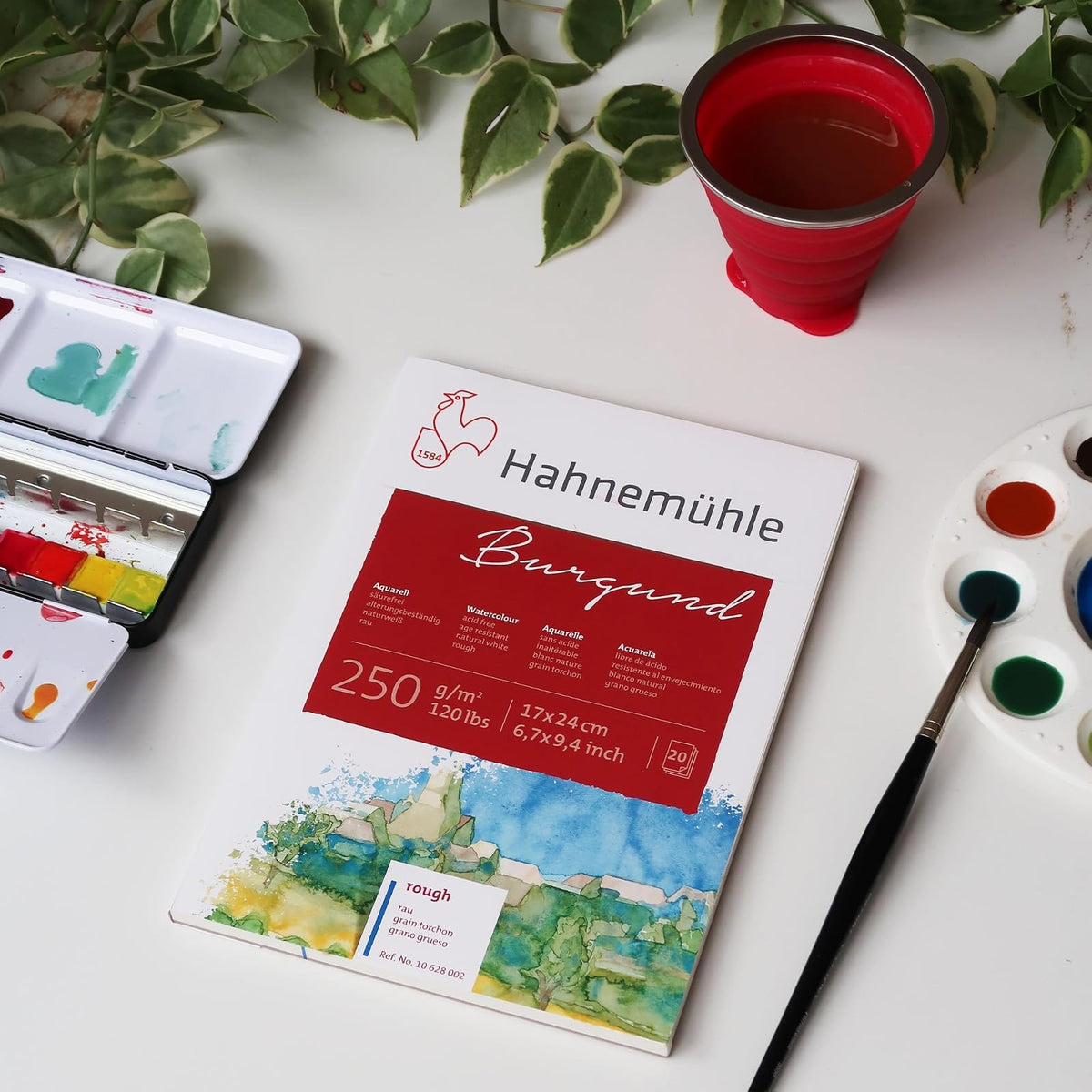 Hahnemühle Block Burgund Papel Matt para Acuarela 17 X 24 cm