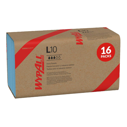 WypAll 05120 L10 limpiaparabrisas, banda, 2 capas, 9 3/10 W X 10 1/2L, Paquete de 140 (funda de 16 paquetes)