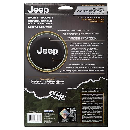 Plasticolor 000793R01 Jeep Premium Cubierta de Neumático de Repuesto, Negro