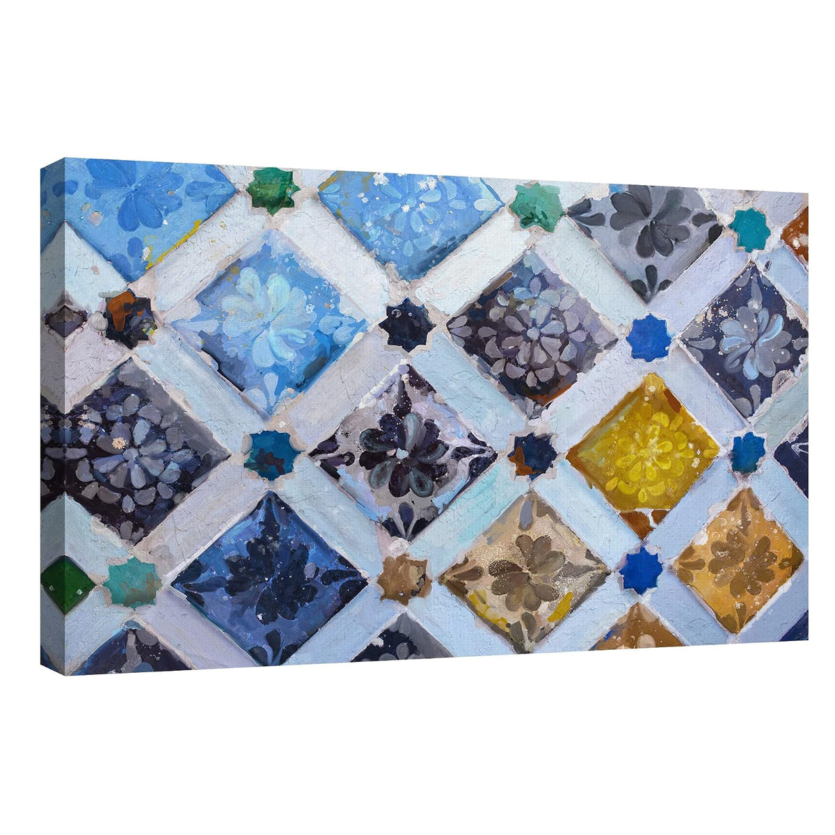 Fine Art Tj - Cuadros Decorativo Azulejos españoles, Decoracion de Pared, canvas, cuadros, lienzo, impresión, decoracion de interiores, cuadros para sala, arte, enbellecido, hogar.