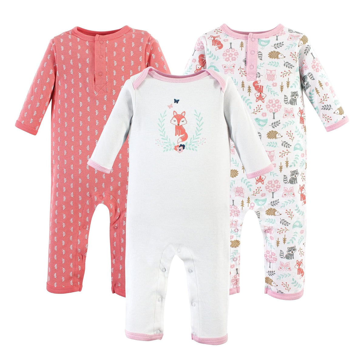 Hudson Baby - Traje de algodón para bebé, paquete de 3