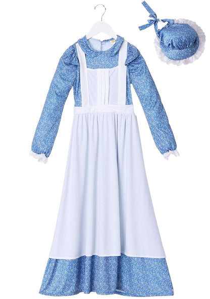 California Costumes Disfraz Infantil de niña pionera, Talla L, Azul