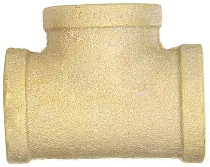 Anderson Metals - Tubo de latón rojo, T, 1 pulgada x 1 pulgada x 1 pulgada, hembra