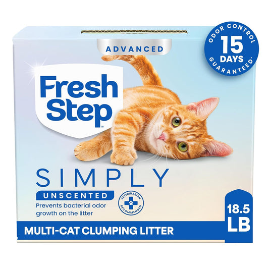 Fresh Step Advanced - Arena para Gatos sin Perfume, 18 Libras, bajo Polvo, carbón Activado