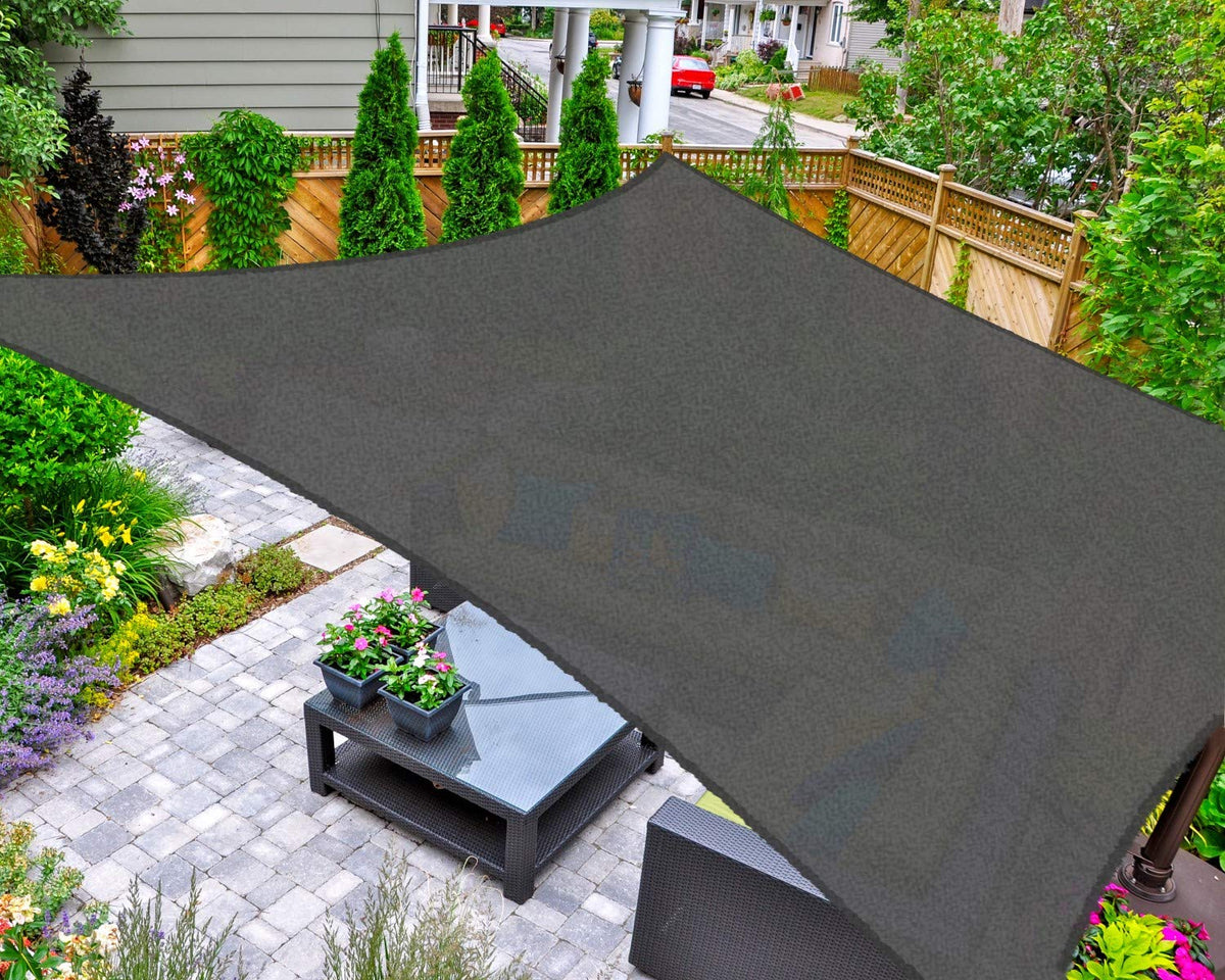 AsterOutdoor - Toldo rectangular de 6 x 10 pies, con bloqueo UV para patio, patio, césped, jardín, actividades al aire última intervensión, grafito