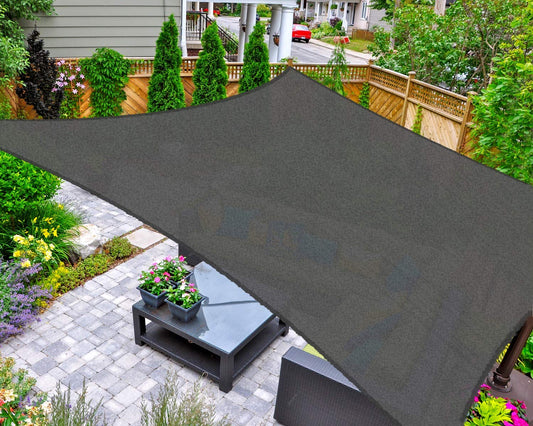 AsterOutdoor - Toldo rectangular de 6 x 10 pies, con bloqueo UV para patio, patio, césped, jardín, actividades al aire última intervensión, grafito
