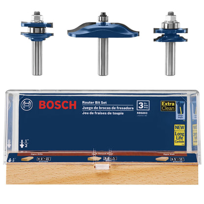 BOSCH RBS003 Juego de 3 piezas Ogee Puerta/Armarios de 1/2 pulgadas