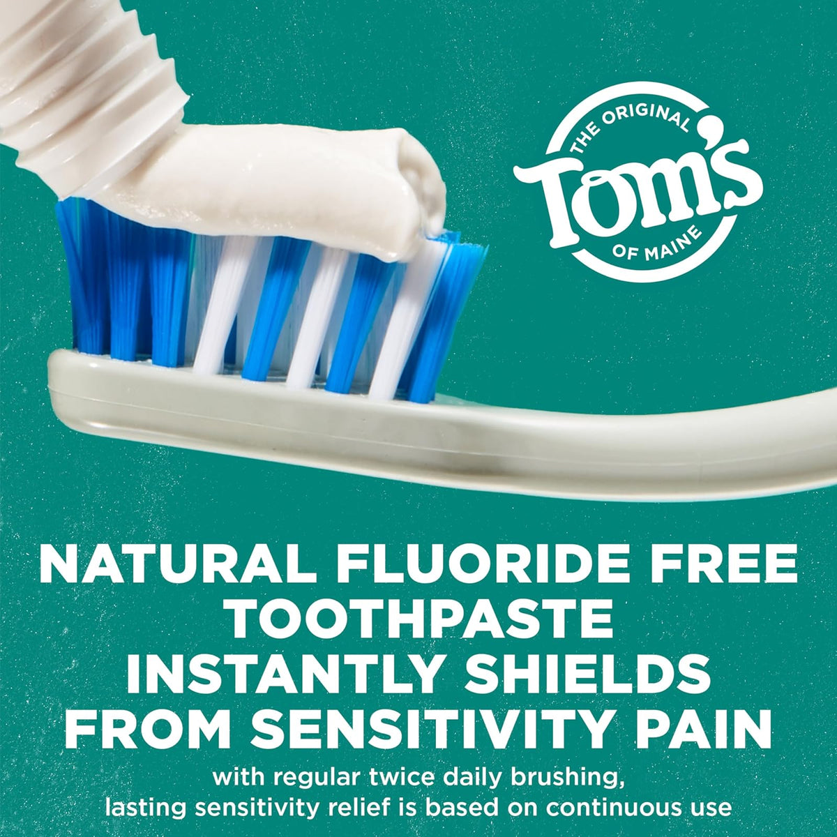Tom's of Maine Rapid Relief Sensitive Natural Toothpaste Multi Pack, Fresh Mint, 3 Count
