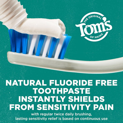 Tom's of Maine Rapid Relief Sensitive Natural Toothpaste Multi Pack, Fresh Mint, 3 Count