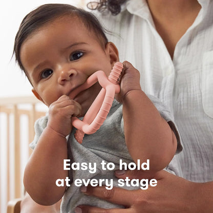 Frida Baby Get-A-Grip - Mordedor de silicona 100% de grado alimenticio para bebés de 0 a 6, 12 y 18 meses