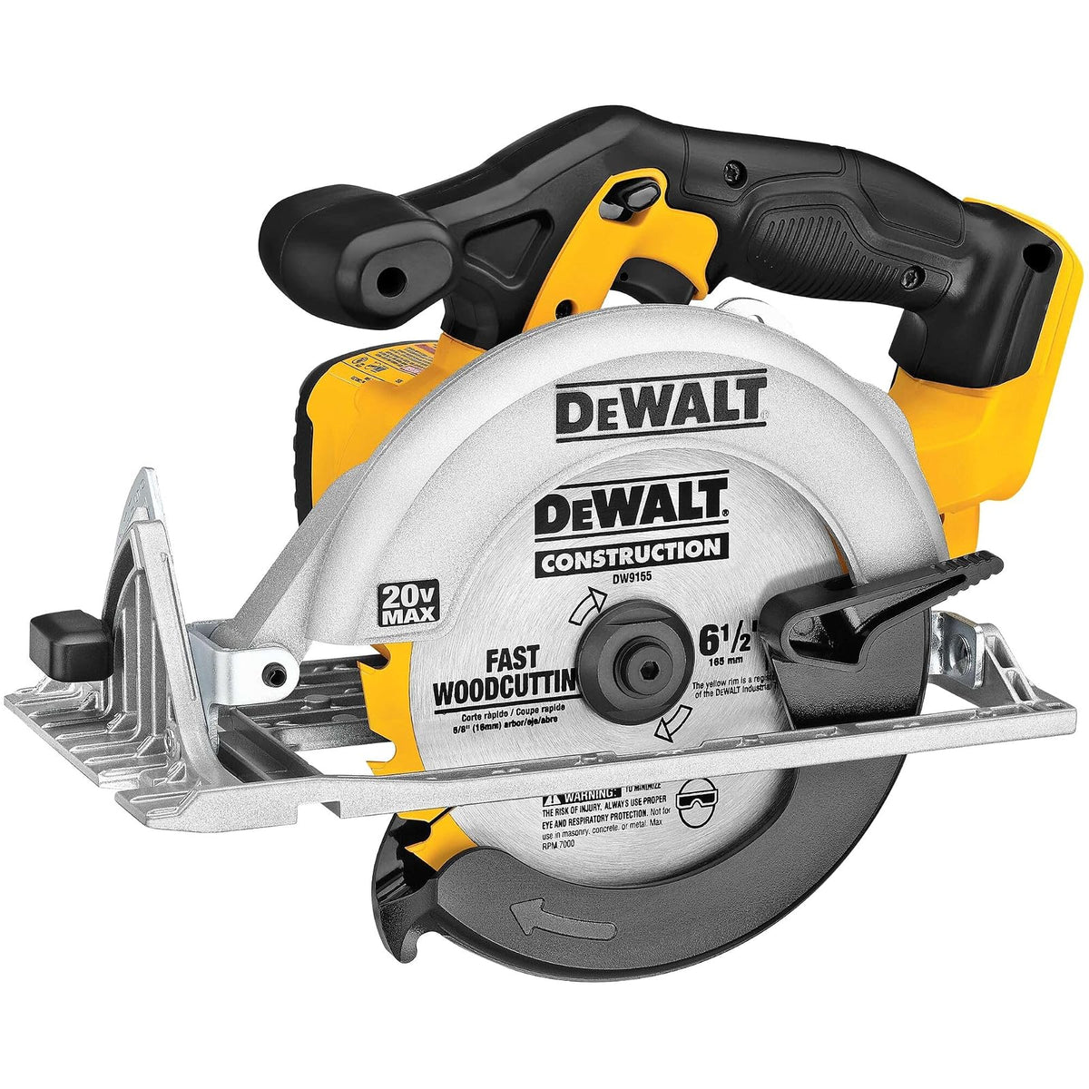 DEWALT Sierra Circular 6-1/2 Pulgadas 20V MAX* (Solo herramienta) DCS391B