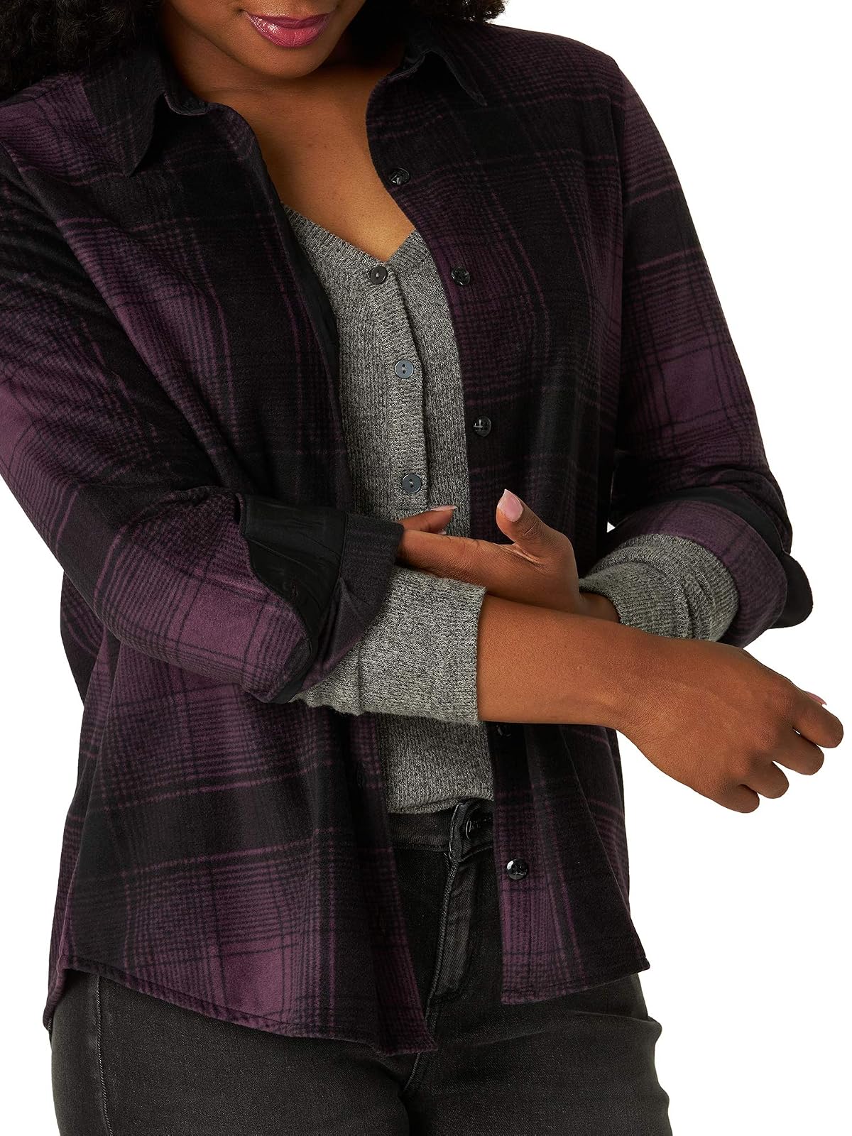 Riders by Lee Indigo Camisa de Manga Larga con Botones en la Parte Delantera. Camisa para Mujer