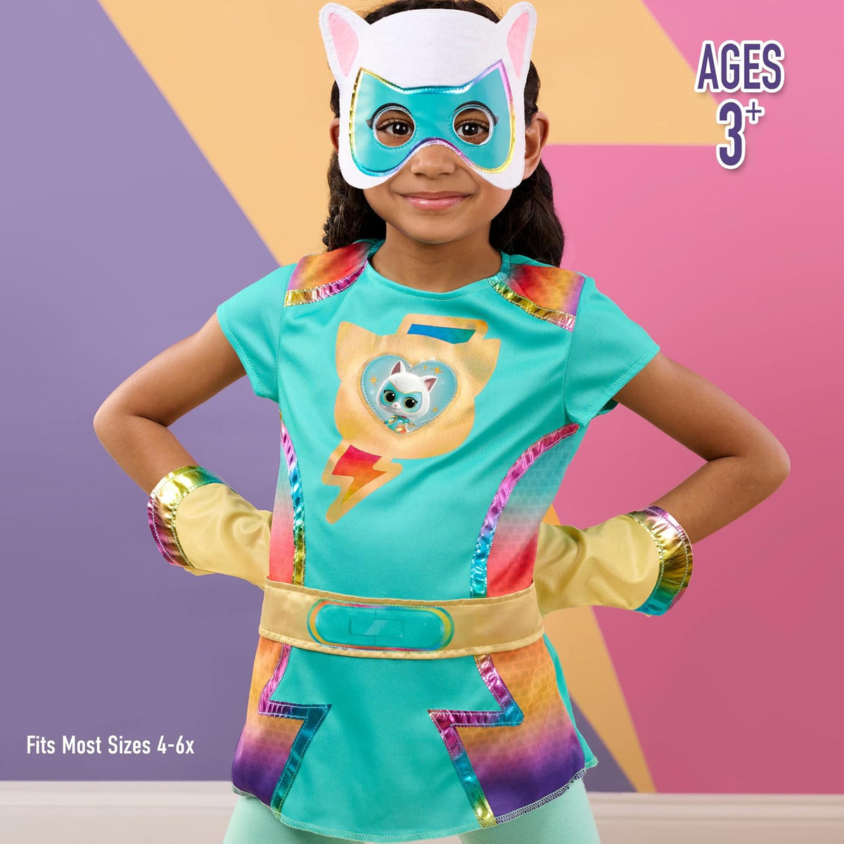 Just Play Disney Jr. SuperKitties Bitsy Super Dress Up Set, 5-Pieces, Pretend Play, Toy for Fans, Girls, Kids, Ages 3 and Up by, Kids Toys for Ages 3 Up by