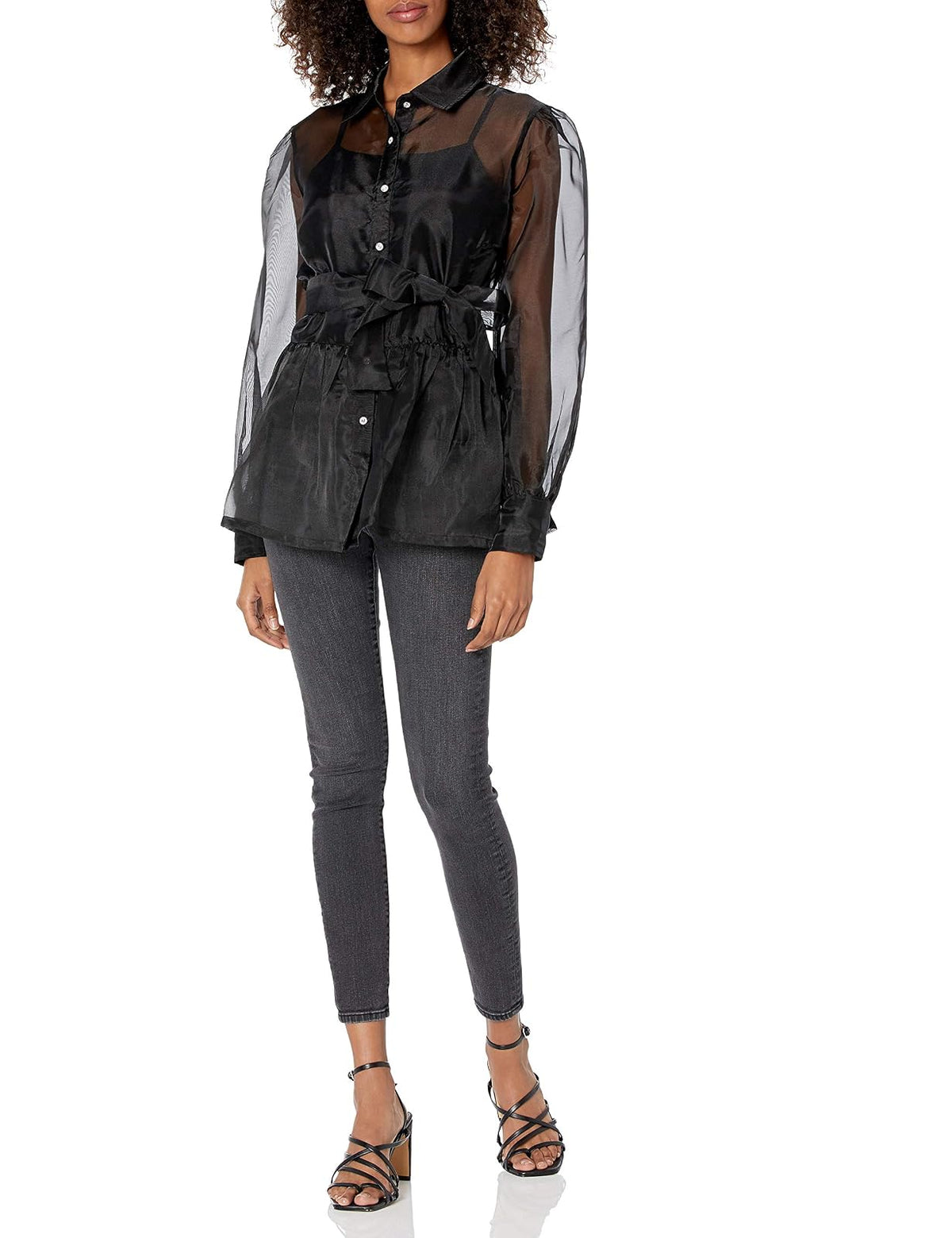 The Drop Camisa de Organza con Camisola Elástica para Mujer, por @shopdandy
