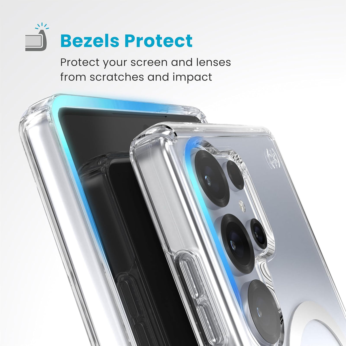 Speck - Funda para Samsung Galaxy S25 Ultra – Funda magnética, protección contra caídas de 13 pies, Anti-amarilleamiento-Samsung S25 Ultra, Bisel Elevado y Botones mejorados, Presidio