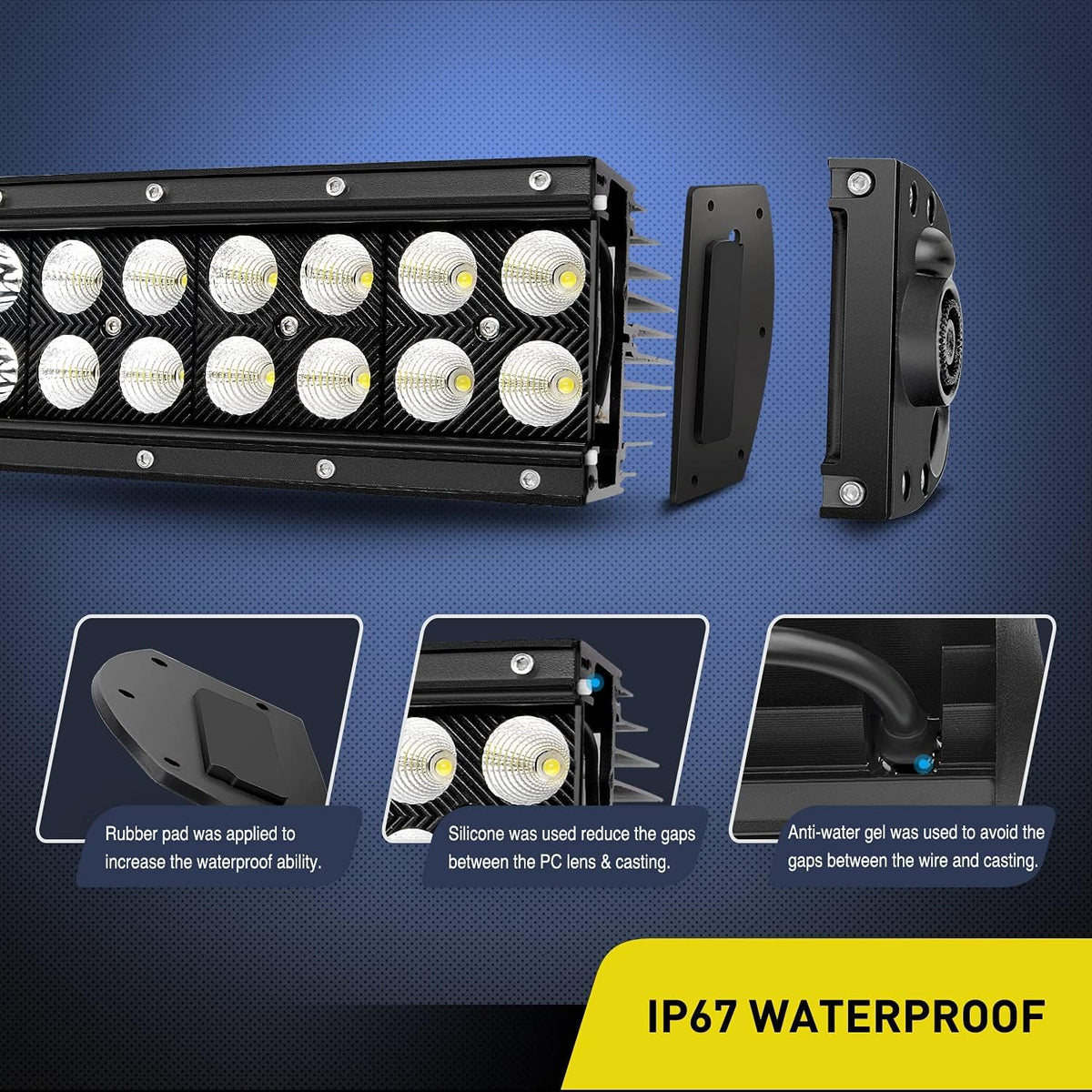 Nilight ZH410 Barra Luz LED Curvada 32" 180W Combo Luces Conducción Todoterreno + Kit Arnés Cableado 16 AWG Negro 2 Años Garantía